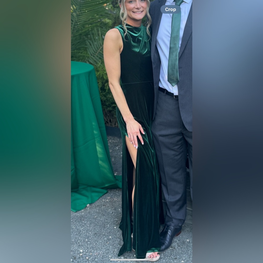 Revelry Emerald Velvet Diana Gown